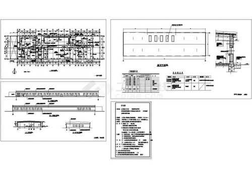 食品加工廠框架結構廠房CAD全套建筑施工圖設計解析
